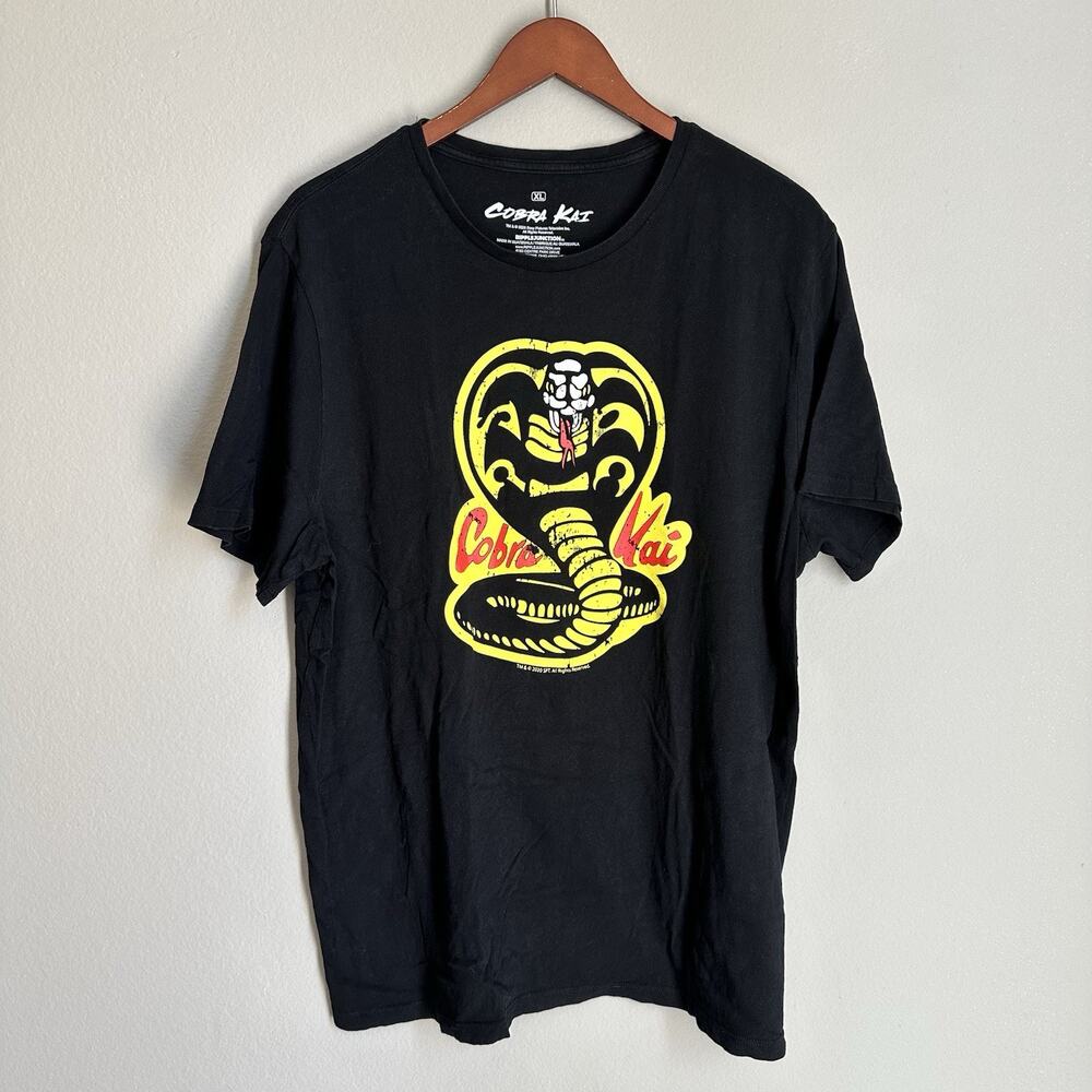 Ripple Junction Black Cotton Cobra Kai T Shirt XL Karate Kid Graphic 80s Retro